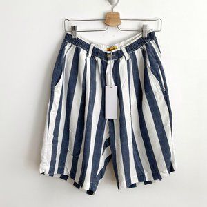 COPY - SATURDAY NYC KEIGO JUMBO STRIPE SHORTS. MEDIUM